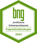 Zertifizierte Schwerpunktpraxis Kapselendoskopie 2024 · Gastropraxis Bingen | Ingelheim